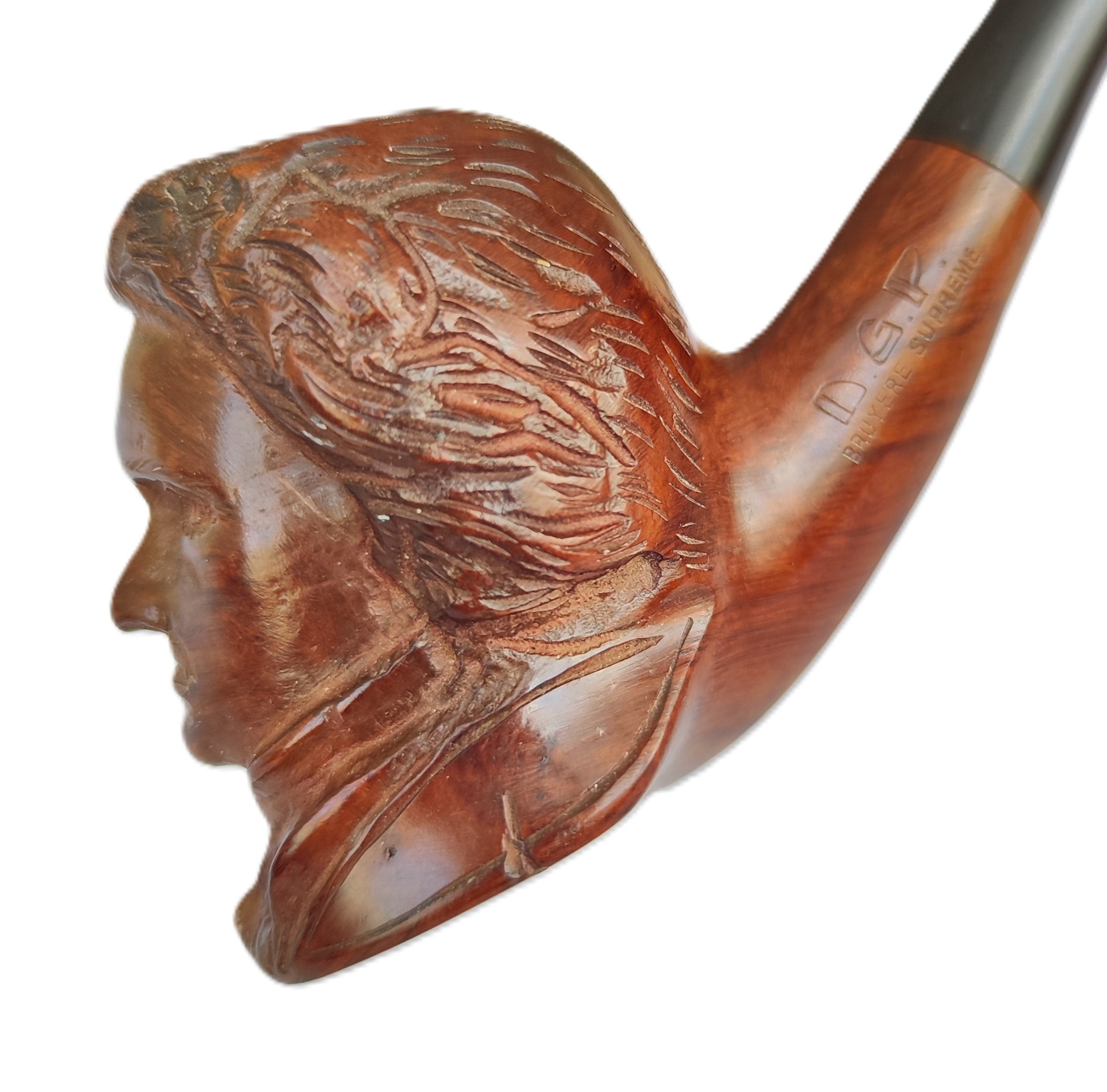 D.G.P. Bruyère Supreme – Hand-Carved Beethoven Figural Estate Pipe