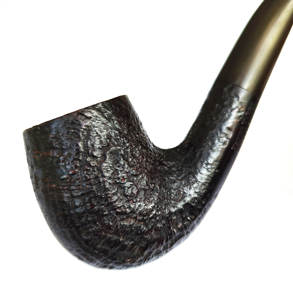 Peter Piper (by GBD) London England – Sandblast Bent Billiard Estate Pipe