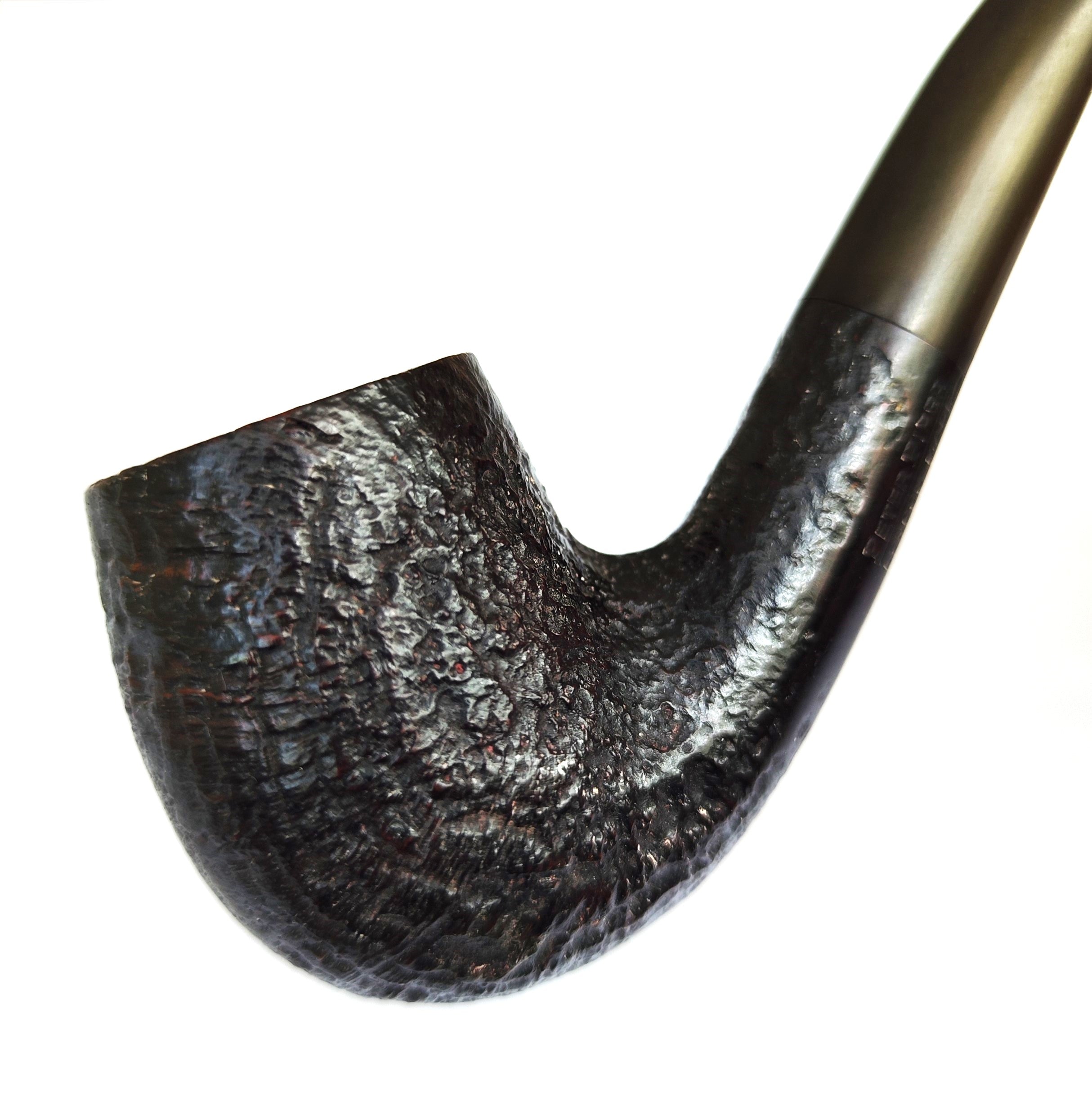 Peter Piper (by GBD) London England – Sandblast Bent Billiard Estate Pipe
