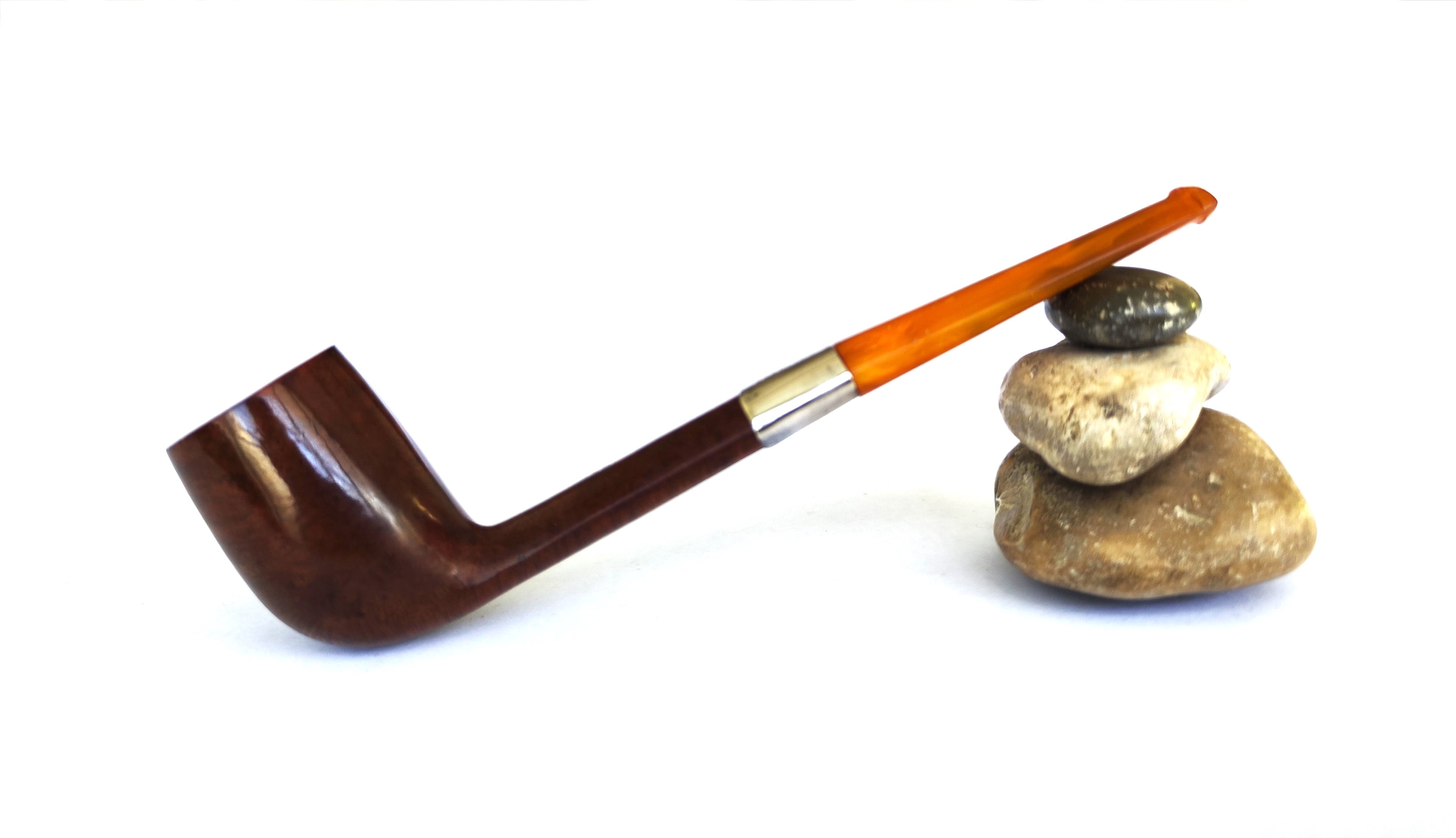 Antique G.F.B. Genuine French Briar Long Oval Shank Billiard Estate Pipe