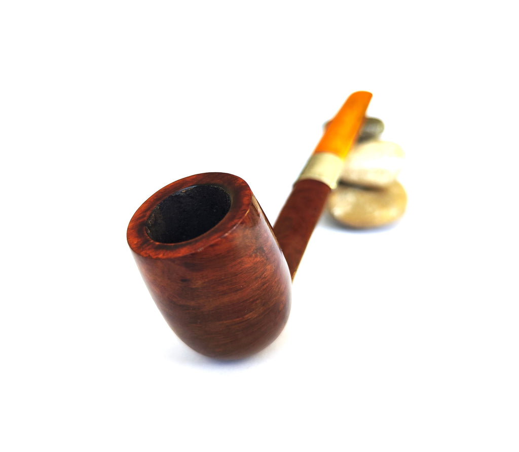 Antique G.F.B. Genuine French Briar Long Oval Shank Billiard Estate Pipe