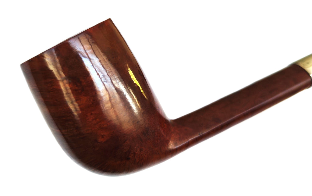 Antique G.F.B. Genuine French Briar Long Oval Shank Billiard Estate Pipe