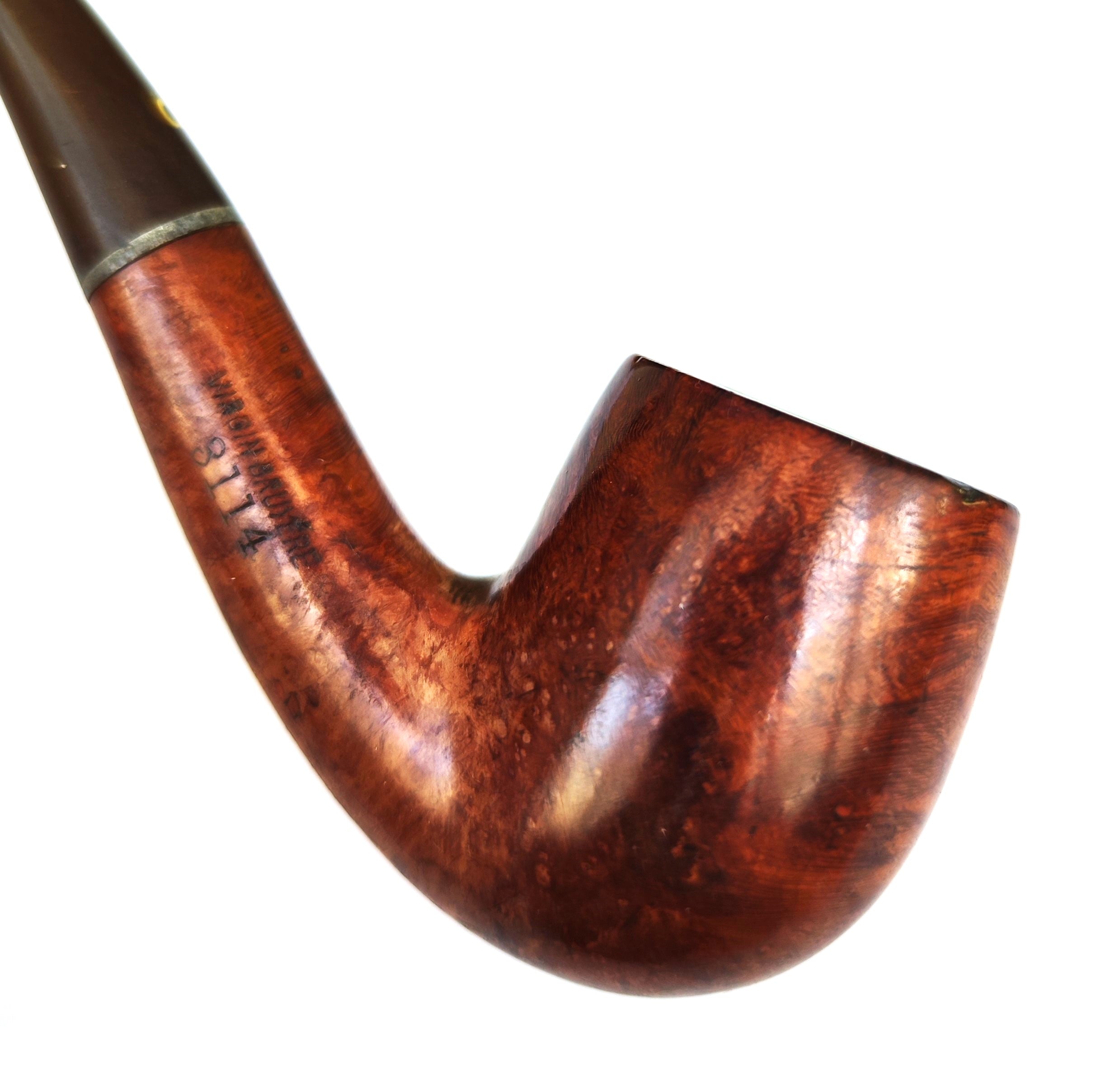 1930s KBB Yello-Bole Imperial (8114) – Virgin Bruyere Bent Billiard Estate Pipe