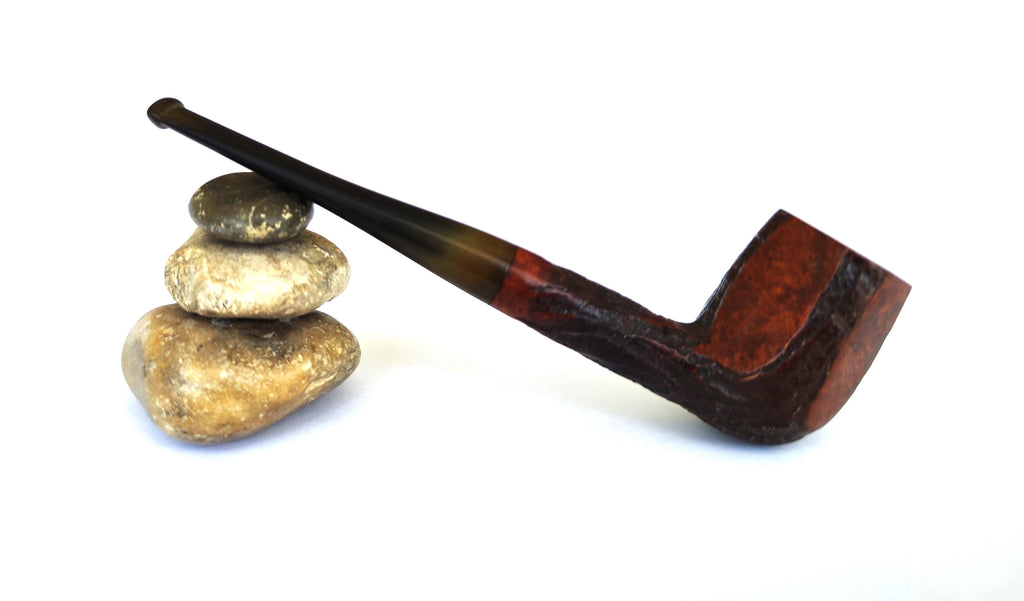 OSA Vieille Bruyère – Partially Sandblasted Paneled Billiard Estate Pipe