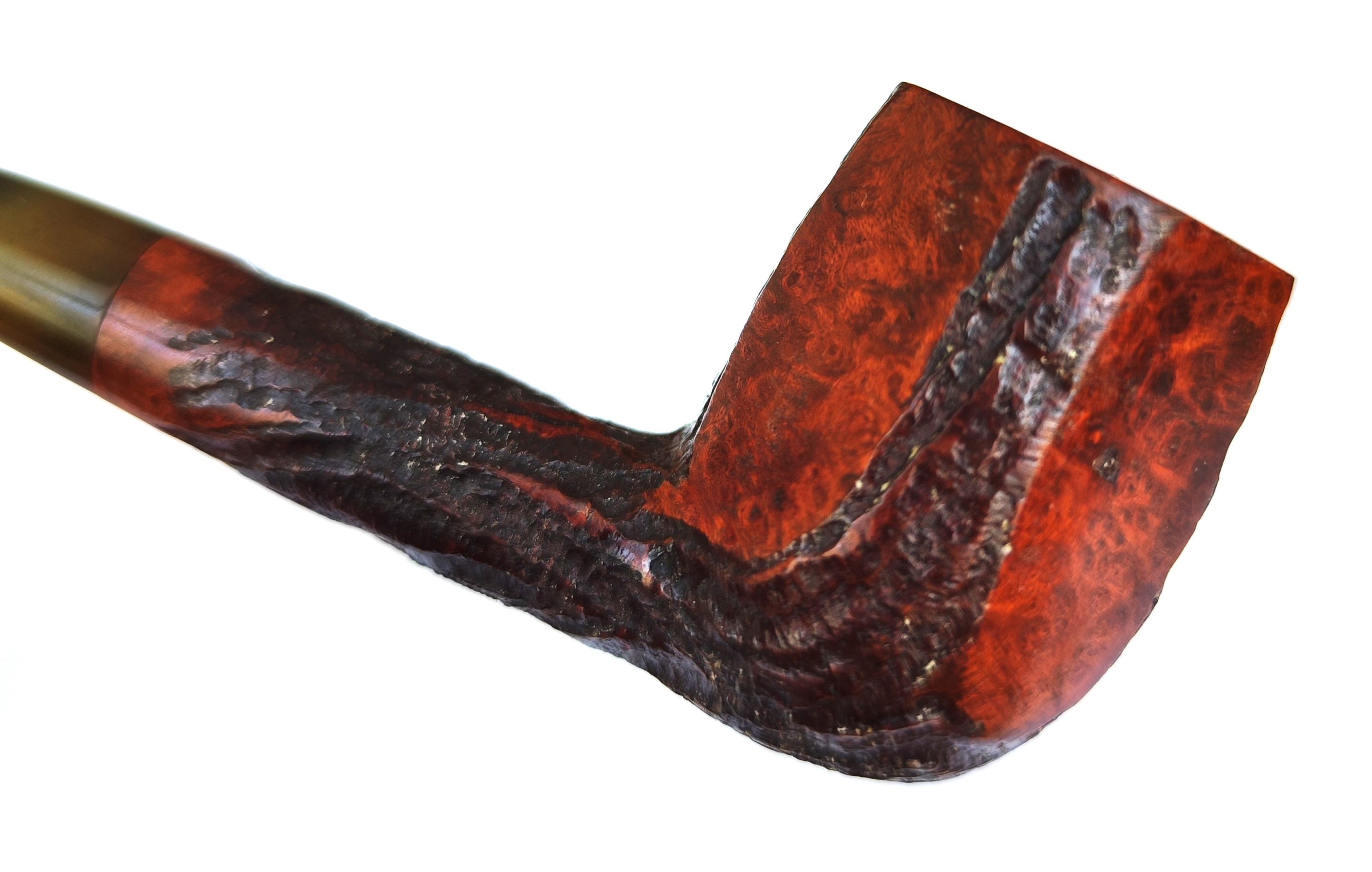 OSA Vieille Bruyère – Partially Sandblasted Paneled Billiard Estate Pipe