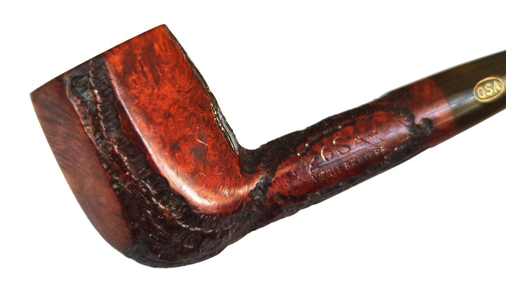 OSA Vieille Bruyère – Partially Sandblasted Paneled Billiard Estate Pipe