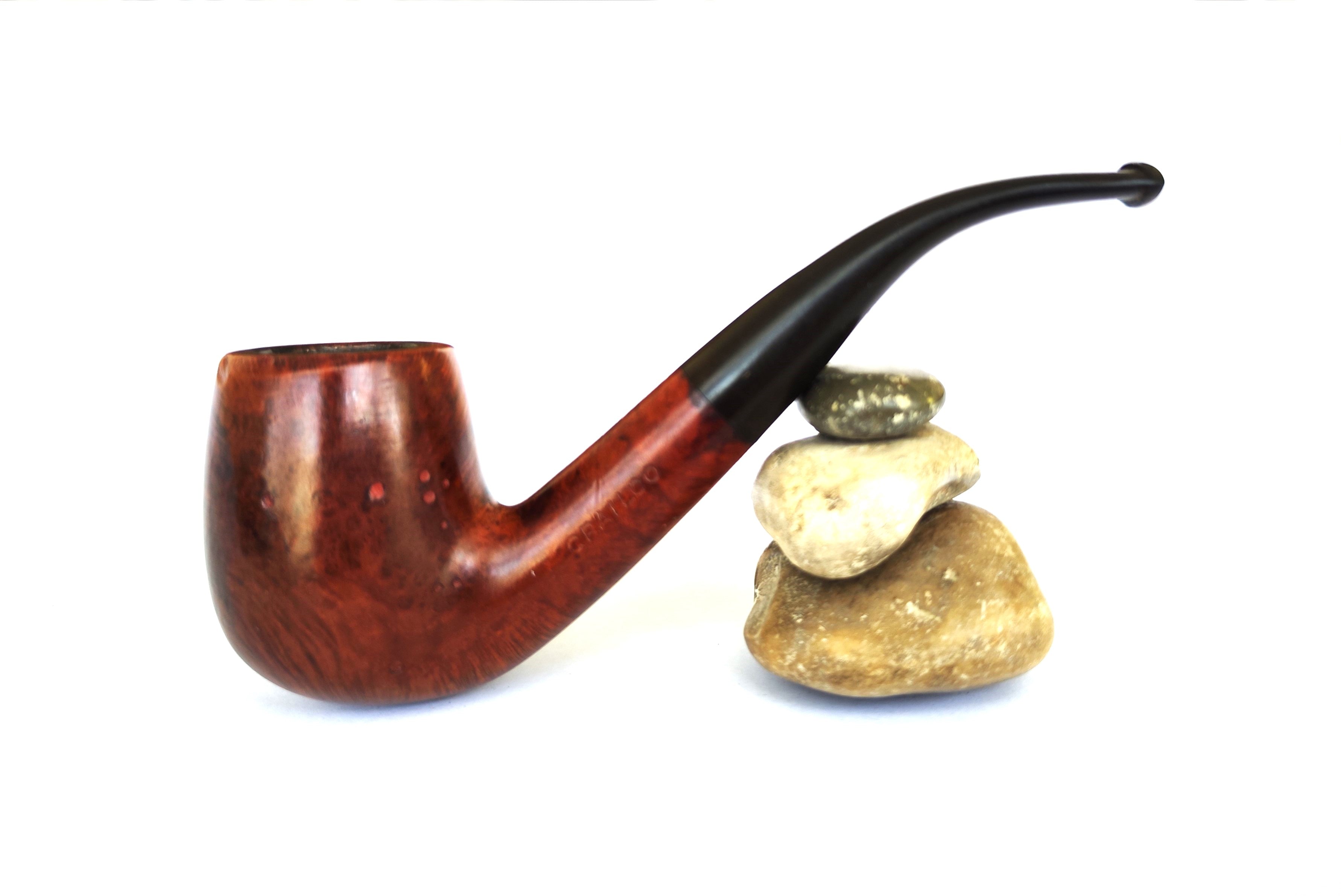 CRAILCO (2652) Extra-Large Bent Billiard Estate Pipe