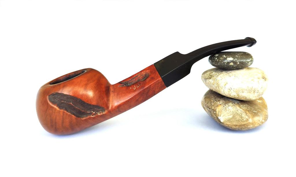  Majorca Rough Carved Squat Bent Bulldog Estate Pipe – Made in Spain